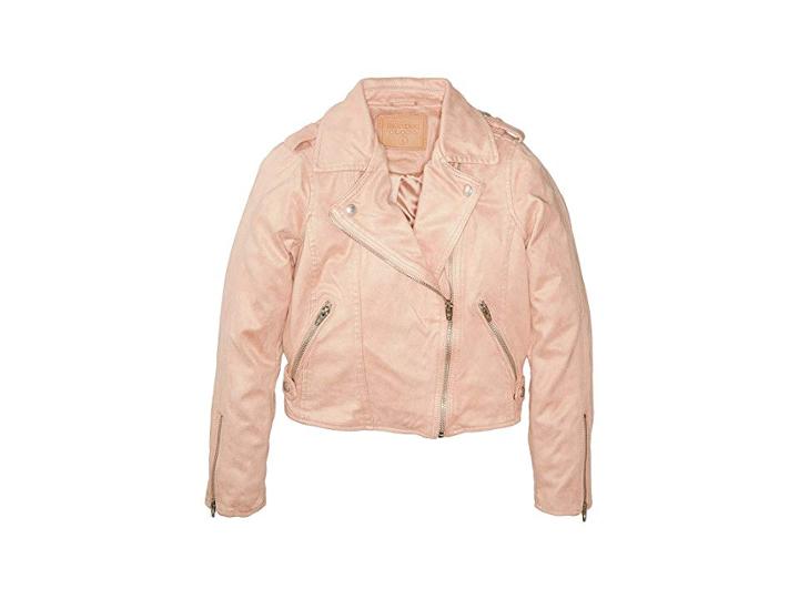 Blank Nyc Kids Faux Sueded Pink Moto Jacket (big Kids) (candy Crush) Girl's Coat