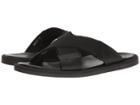 Massimo Matteo Perf Elastic Slide (black) Men's Slide Shoes