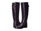 Hunter Refined Gloss Quilt Tall Rain Boots (aubergine) Women's Rain Boots