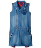 Tommy Hilfiger Kids Denim Moto Dress (big Kids) (blue Haze) Girl's Dress