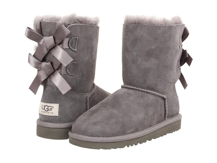 Ugg Kids Bailey Bow (little Kid/big Kid) (grey) Girls Shoes