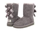 Ugg Kids Bailey Bow (little Kid/big Kid) (grey) Girls Shoes