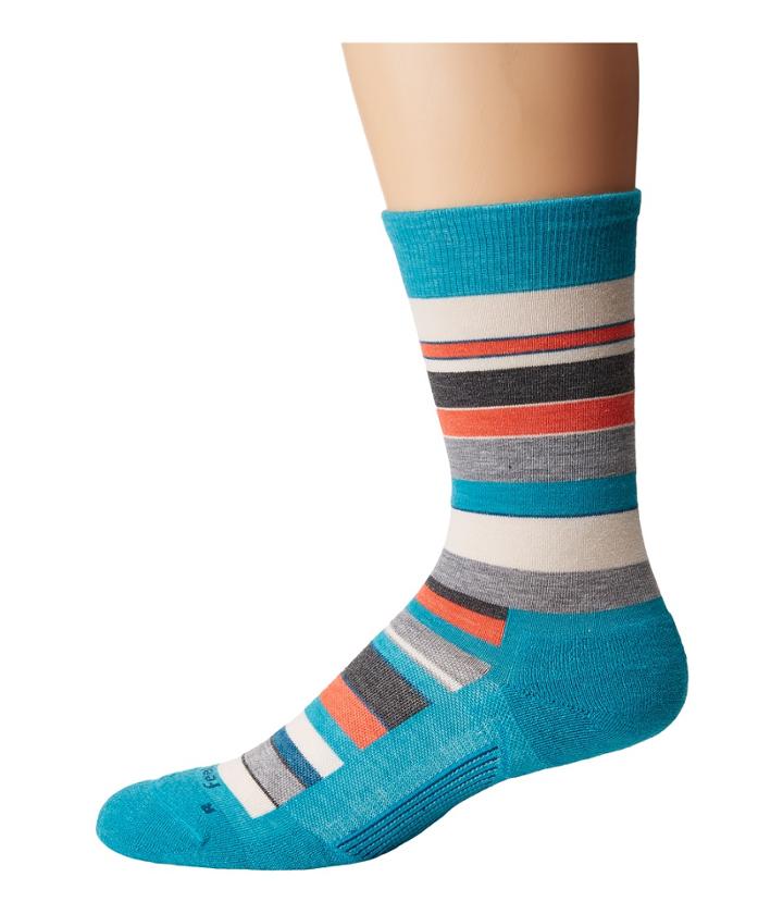 Feetures Be Bold Cushion Crew Sock (turquoise) Crew Cut Socks Shoes