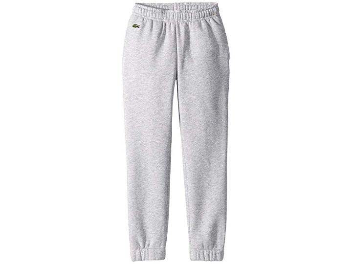 Lacoste Kids Fleece Pants (toddler/little Kids/big Kids) (silver Chine) Boy's Casual Pants