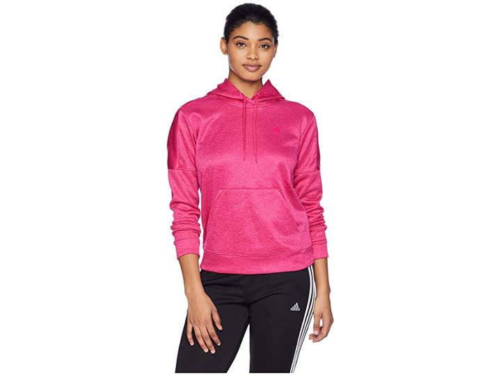 Adidas Team Issue Pullover Hoodie (real Magenta/real Magenta/real Magenta) Women's Sweatshirt