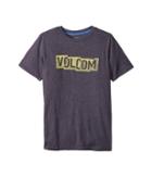 Volcom Kids Edge Short Sleeve Tee (big Kids) (heather Black) Boy's T Shirt