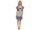 Two By Vince Camuto - Cotton Striping Emb. Dress (blue Night)