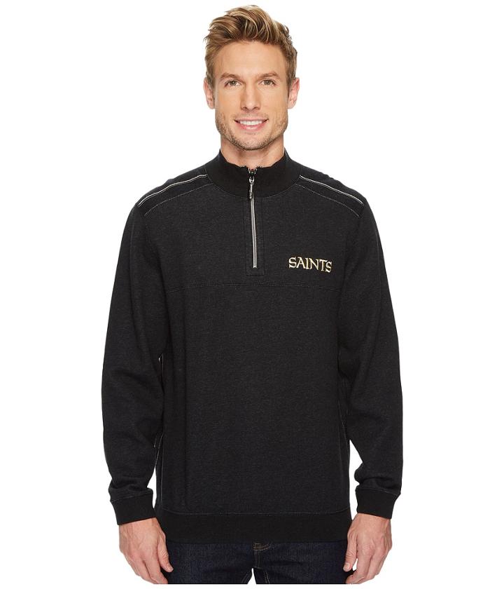 Tommy Bahama Reversible Nfl Flip Drive 1/2 Zip Pullover (saints) Men's Clothing