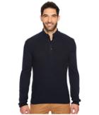 Perry Ellis Solid Textured Mock Neck Sweater (dark Sapphire) Men's Sweater
