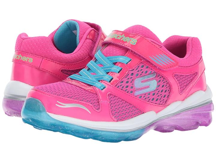 Skechers Kids Skech-air Deluxe 81193l (little Kid/big Kid) (neon Pink/turquoise) Girl's Shoes
