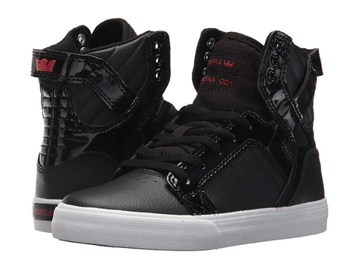 Supra Kids Skytop (little Kid/big Kid) (black/white) Boys Shoes