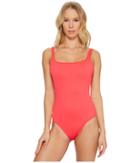 Polo Ralph Lauren Modern Solids Martinique One-piece (coral) Women's Swimsuits One Piece