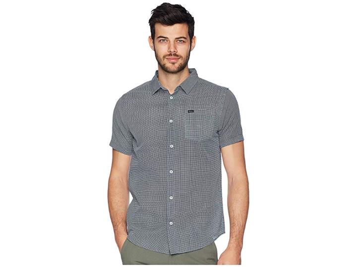 Rvca No Name Short Sleeve (dark Denim) Men's Short Sleeve Pullover