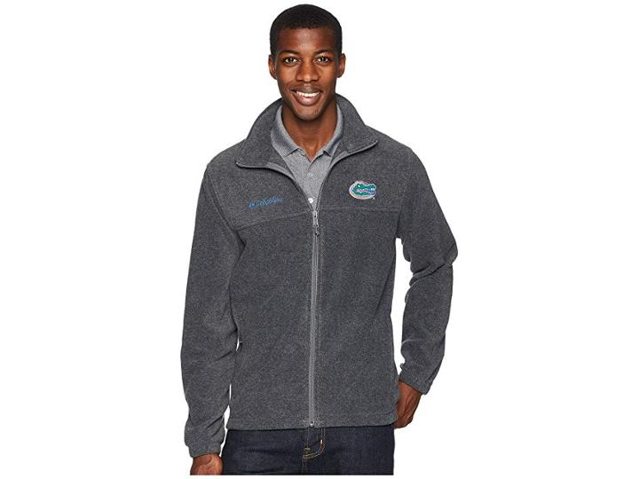 Columbia Collegiate Flankertm Ii Full Zip Fleece (florida/charcoal Heather) Men's Fleece