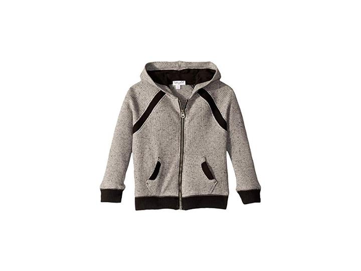 Splendid Littles Waffle Knit Hoodie (toddler) (marled Grey) Boy's Sweatshirt