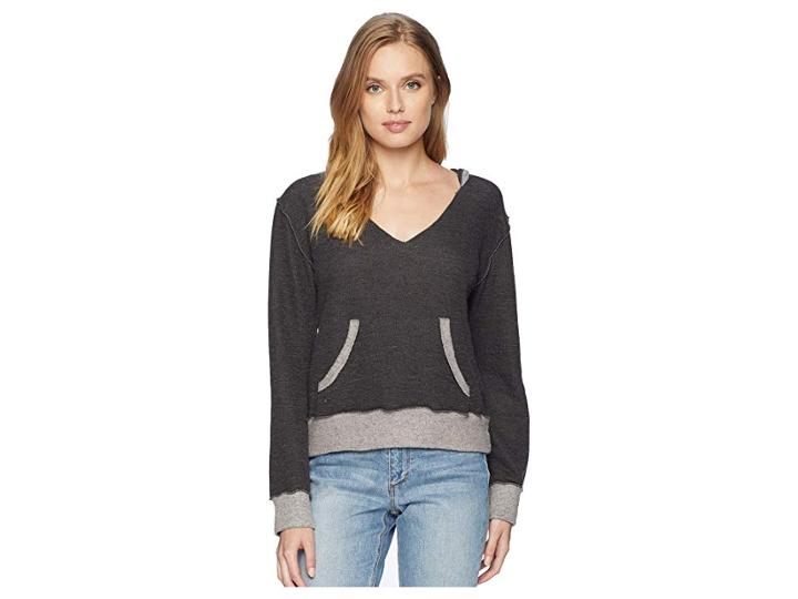 Lucy Love Open Back Hoodie (charcoal) Women's Sweatshirt