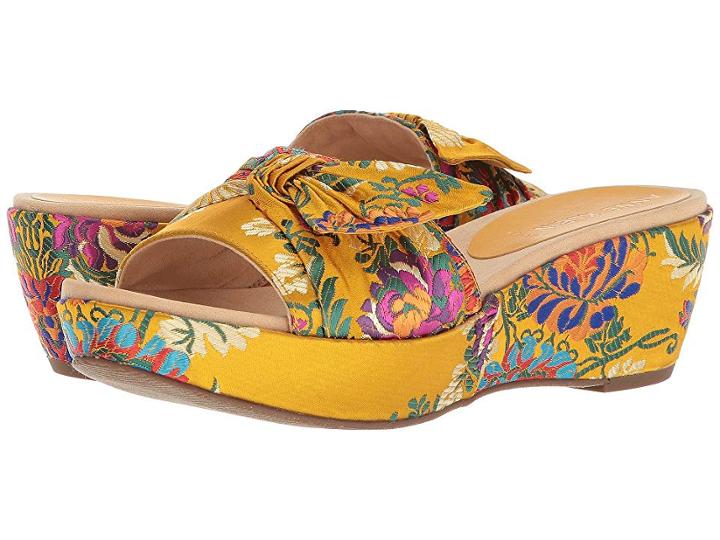 Anne Klein Zandal (dark Yellow Multi) Women's Wedge Shoes