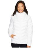 Spyder Geared Hoodie Synthetic Down Jacket (white) Women's Coat