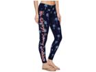 Lilly Pulitzer Upf 50+ Weekender Leggings (bright Navy Sunset Safari Palms) Women's Casual Pants