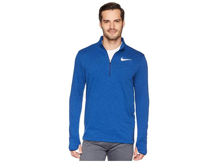 Nike Sphere Element Top 1/2 Zip 2.0 (blue Void/heather) Men's Clothing