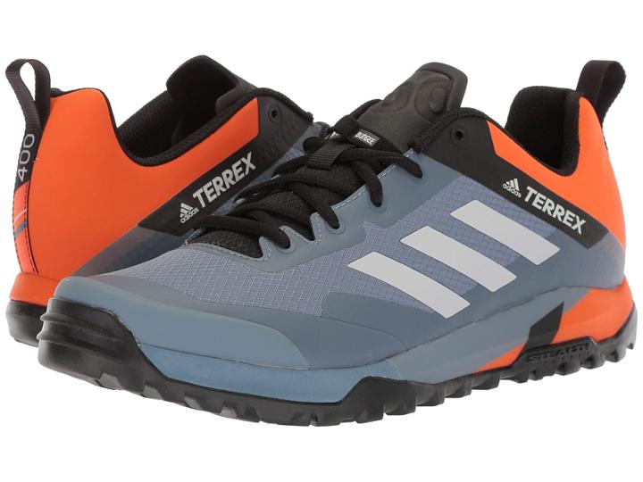 Adidas Outdoor Terrex Trail Cross Sl (raw Steel/grey One/orange) Men's Shoes