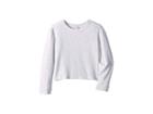Splendid Littles Super Soft Long Sleeve French Terry Top (big Kids) (ice Grey Heather) Girl's Clothing