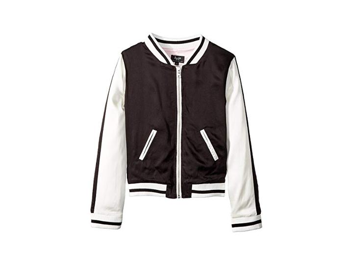 Bardot Junior Tropics Bomber (big Kids) (black) Girl's Coat