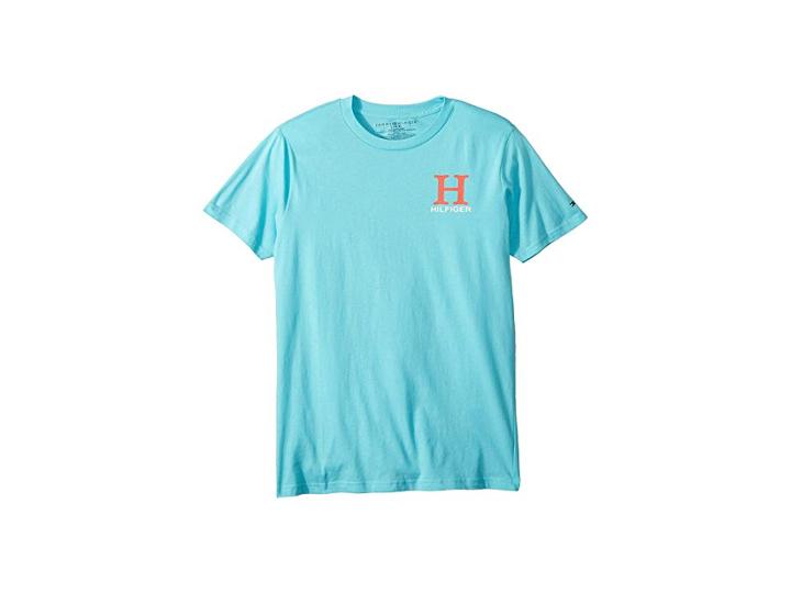 Tommy Hilfiger Kids Matt Tee (big Kids) (bermuda Blue) Boy's T Shirt