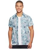 Vissla Mongos Short Sleeve Printed Woven Top (jade) Men's Clothing