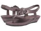 Anne Klein Isotta Wedge Sandal (pewter) Women's Sandals