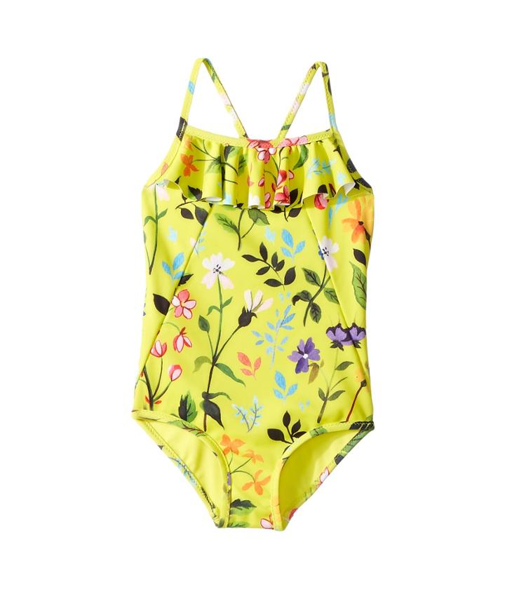 Oscar De La Renta Childrenswear Springfield Ruffle Swimsuit (toddler/little Kids/big Kids) (sunshine) Girl's Swimsuits One Piece