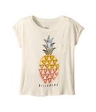 Billabong Kids Painterly Pineapple Roll Sleeve T-shirt (little Kids/big Kids) (cream) Girl's T Shirt