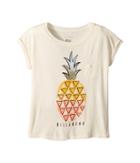 Billabong Kids Painterly Pineapple Roll Sleeve T-shirt (little Kids/big Kids) (cream) Girl's T Shirt