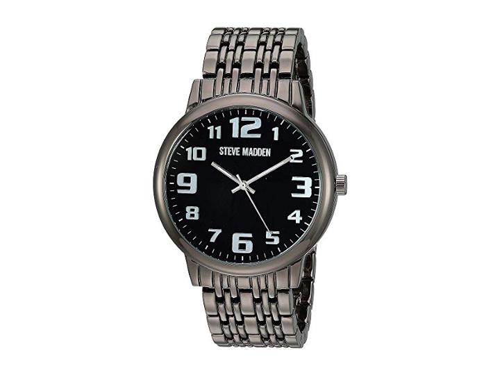 Steve Madden Analog Dial Men Alloy Band Watch Smw197 (black) Watches