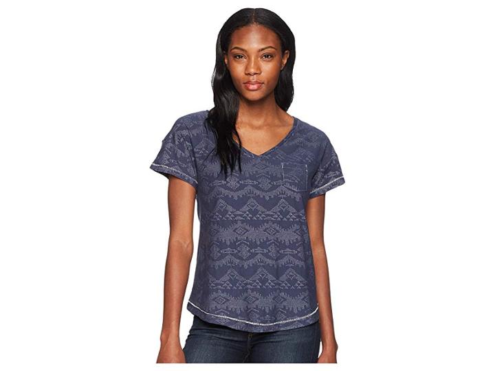 Woolrich Cerrado Hybrid V-neck (faded Indigo) Women's Clothing