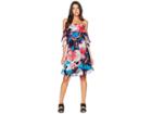Calvin Klein Tiered Off The Shoulder Flower Print Dress Cd8b32ng (red Multi) Women's Dress