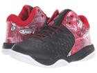 And1 Kids Attack Mid (little Kid/big Kid) (black/mixtape Graffiti/chinese Red) Boys Shoes