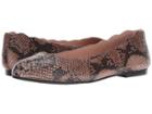 French Sole Jigsaw (taupe Snake) Women's Flat Shoes
