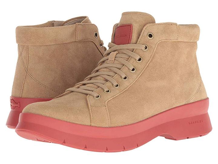 Cole Haan Pinch Utility Chukka Boot Waterproof (shifting Sand Suede/red Ochre) Men's Boots