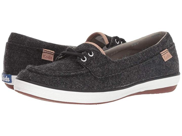 Keds Glimmer Felt (charcoal) Women's Lace Up Casual Shoes