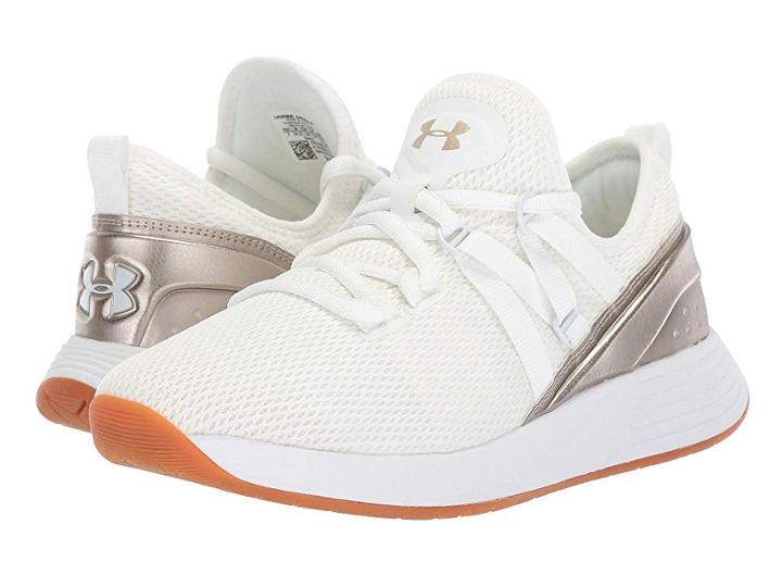 Under Armour Ua Breathe Trainer (white/metallic Faded Gold/white) Women's Shoes