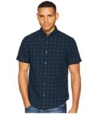 Original Penguin Short Sleeve Daisy Dobby Shirt (dark Sapphire) Men's Short Sleeve Button Up