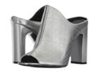 Calvin Klein Maera (dark Silver Metallic Leather) Women's Shoes