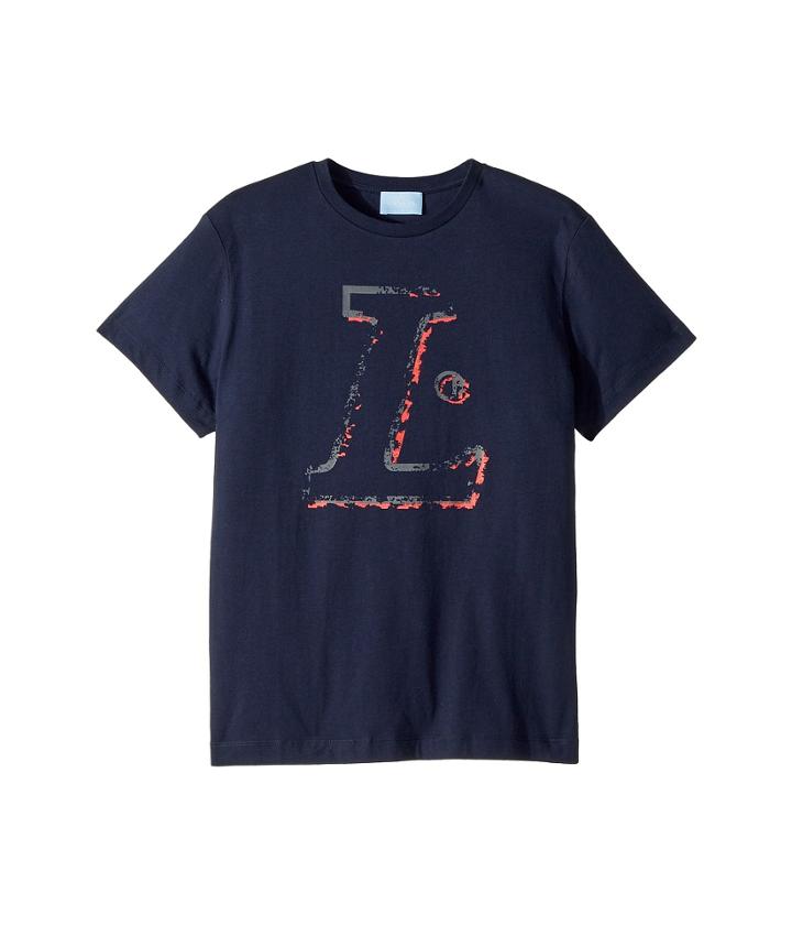 Lanvin Kids Print T-shirt (big Kids) (dark Navy) Boy's T Shirt