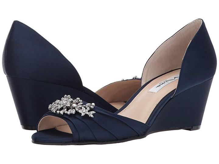 Nina Emiko (new Navy) Women's Wedge Shoes