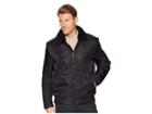 Kenneth Cole New York Zip Front Bomber With Faux Shearling Collar (black) Men's Clothing