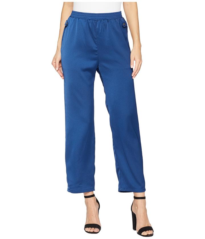 Romeo & Juliet Couture Front Tie Pants (estate Blue) Women's Dress Pants