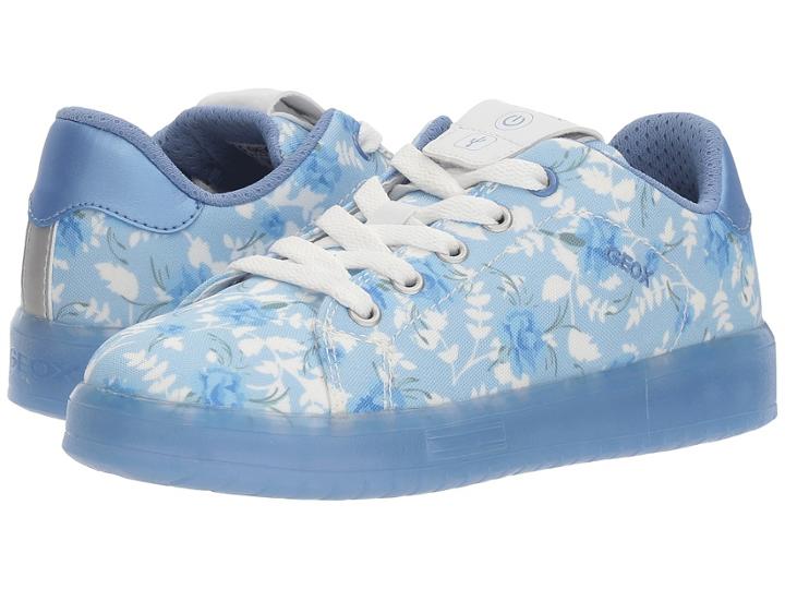 Geox Kids Kommodor 4 (little Kid/big Kid) (sky/white) Girl's Shoes