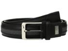 Nike Leather/woven G-flex (black/dark Grey) Men's Belts