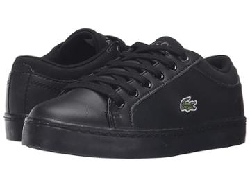 Lacoste Kids Straightset (little Kid) (black) Kid's Shoes